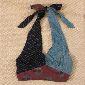 NWOT Advance Apparels Multicolor Cropped Halter Top, Size OS